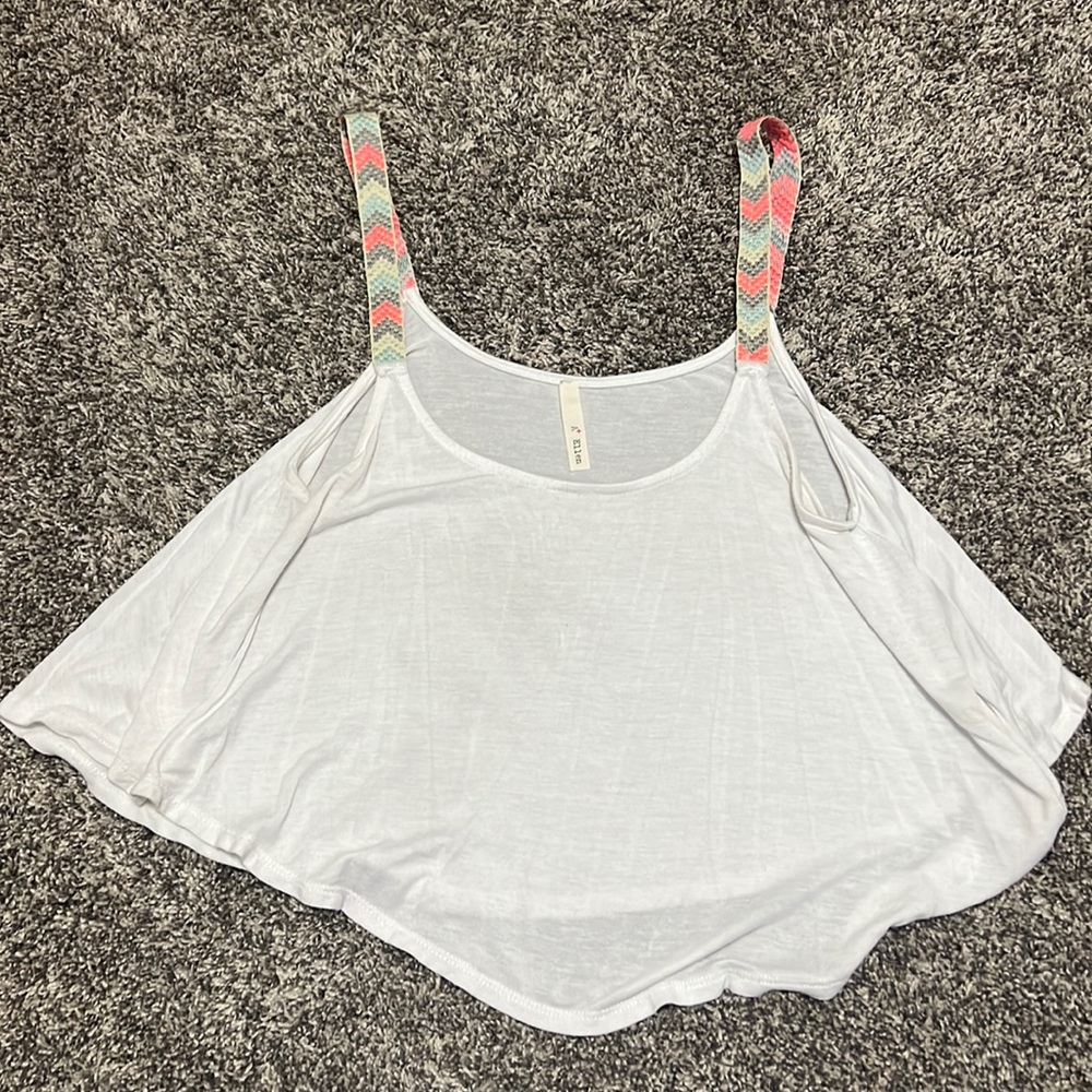 Cropped top with tribal design on the straps